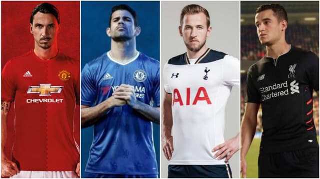 As camisas dos times da Premier League