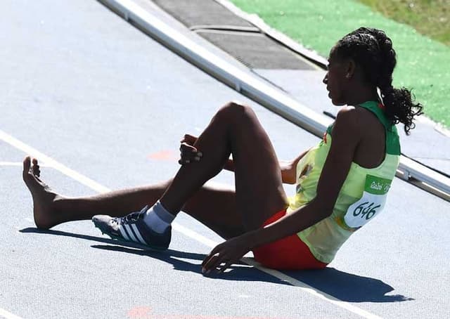 A etíope Etenesh Diro durante a eliminatória