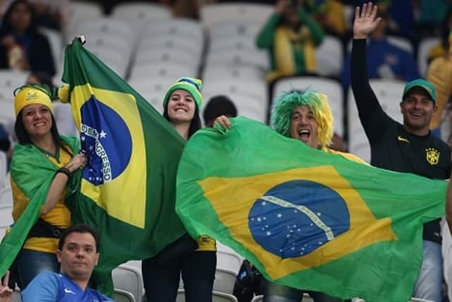 Torcida do Brasil na Arena Corinthians