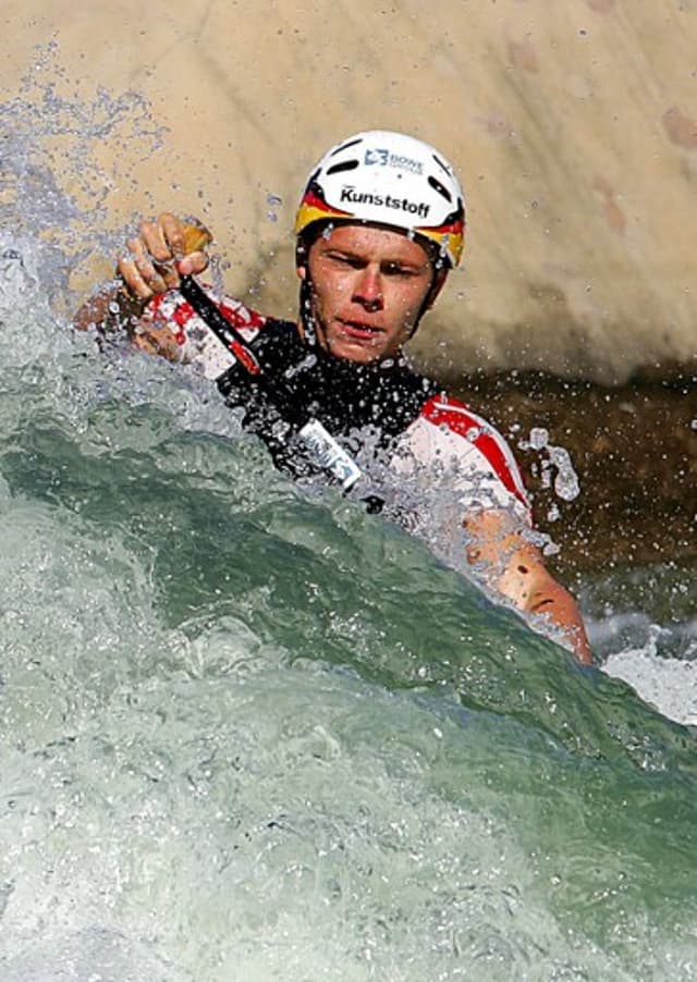 Stefan Henze durante o Campeonato Mundial de 2005 de canoagem slalom