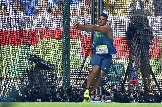 Wagner Domingos, o Montanha, conseguiu assegurar um lugar na final do lançamento de martelo