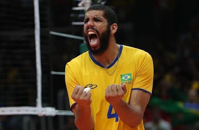 Wallace foi um dos destaques do Brasil na vitória sobre a Argentina no vôlei de quadra&nbsp;