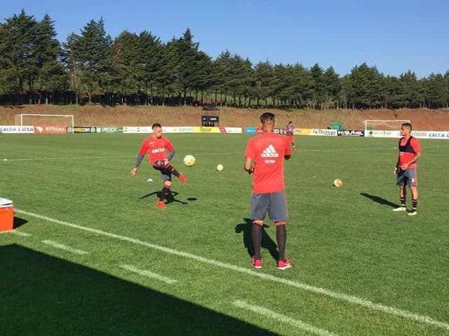 Flamengo vem treinando em Chapecó (SC) (Reprodução de Twitter)