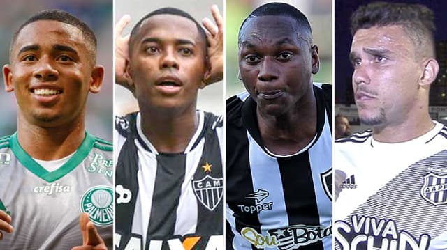 Gabriel Jesus, Palmeiras, Robinho, Sassá e Pottker