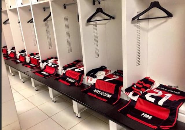 Vestiário do Flamengo - Flamengo x Cruzeiro em Cariacica