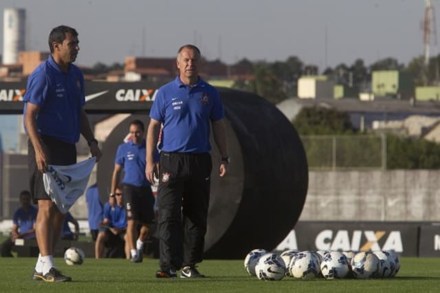 Fabio Carille e Mano Menezes juntos, em 2014