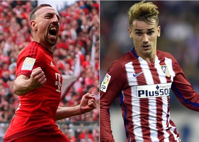 Montagem - Ribéry e Griezmann