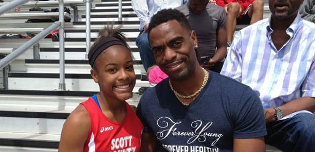 Tyson Gay e filha