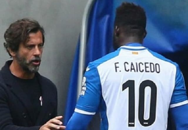 Quique Flores e Felipe Caicedo