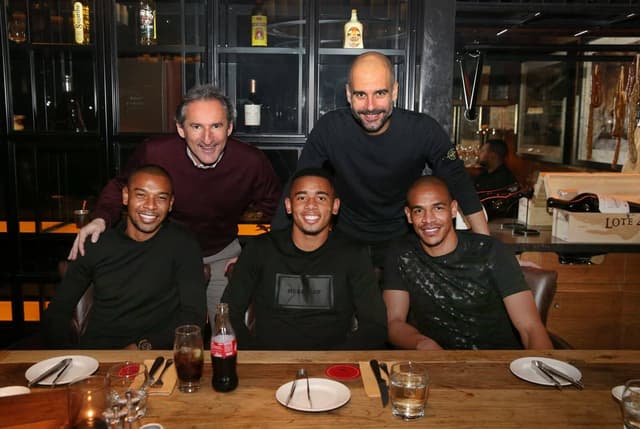 Fernandinho, Jesus, Fernando, Guardiola e&nbsp;Txiki Begiristain