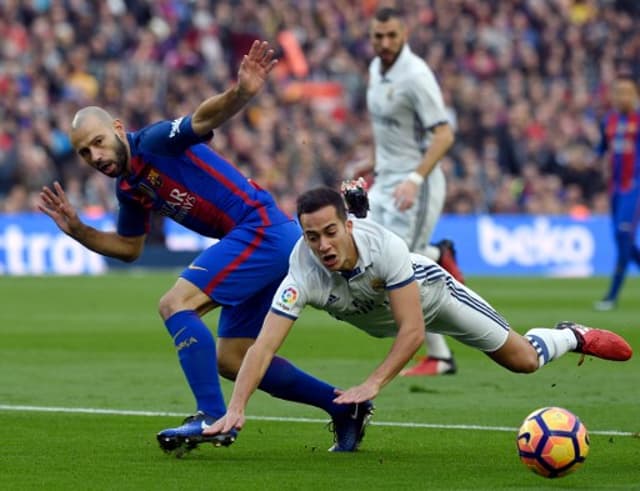 Lucas Vazquez e Mascherano - Barcelona x Real Madrid