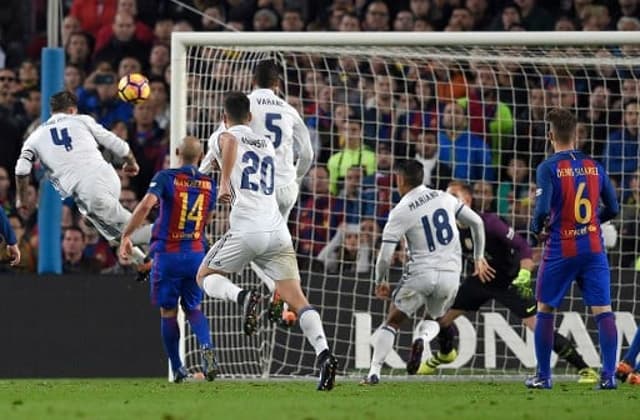 Gol Sergio Ramos - Barcelona x Real Madrid