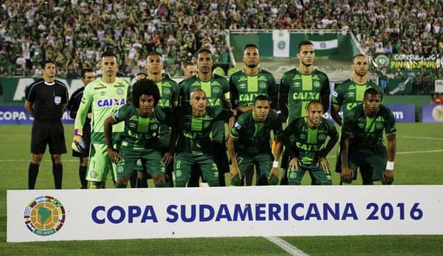 Chapecoense - Time posado em jogo da semi da Sul-Americana