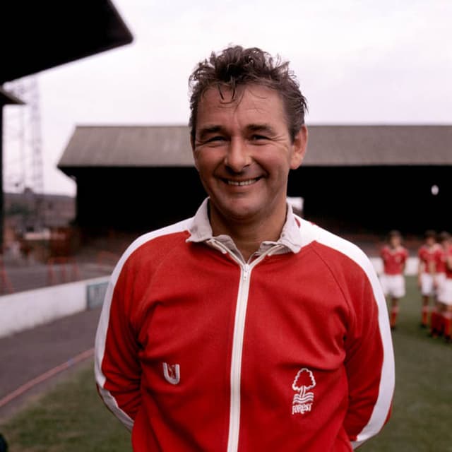 Brian Clough está na lista pelo trabalho que ele fez no Nottingham Forest, clube inglês que comandou entre 1975 e 1993