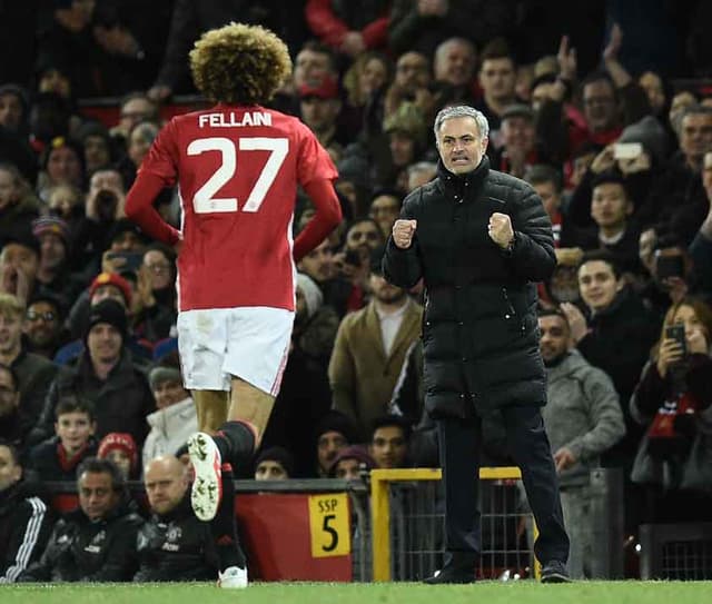 Fellaini e Mourinho - Manchester United x Hull City