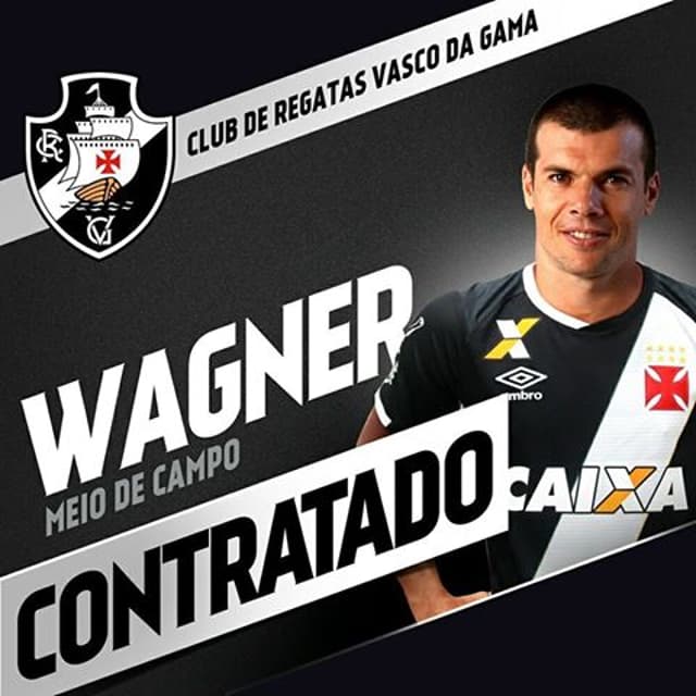 Wagner foi anunciado como novo reforço do Vasco nesta terça-feira