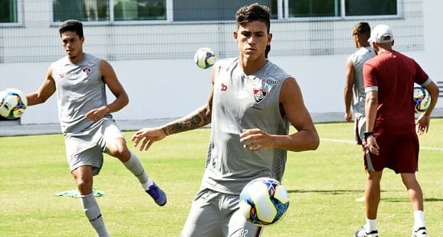 Pedro se lesionou no fim do treino de segunda-feira (Foto: Mailson Santana/Fluminense FC)