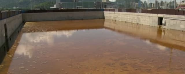 Piscina de aquecimento abandonada (Crédito: Reprodução/TV Globo)