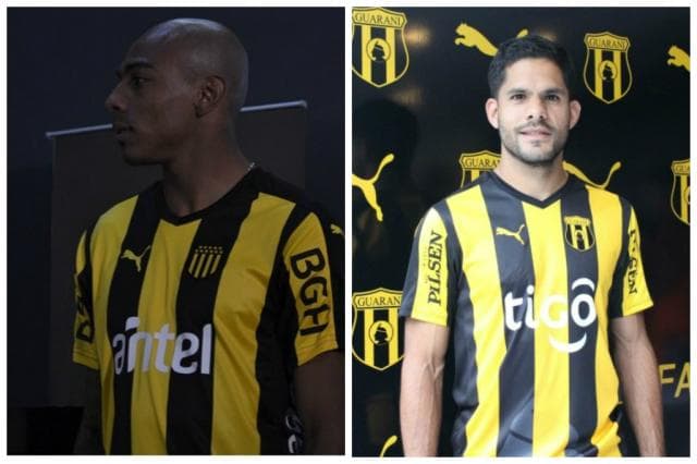 Uniformes Peñarol e Guaraní