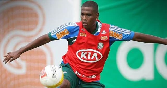 Em ação com a camisa do Palmeiras, o zagueiro Leandro Amaro estava no grupo que levou a Copa do Brasil de 2012