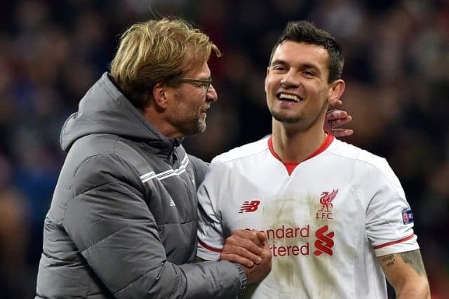 Lovren e Klopp - Liverpool