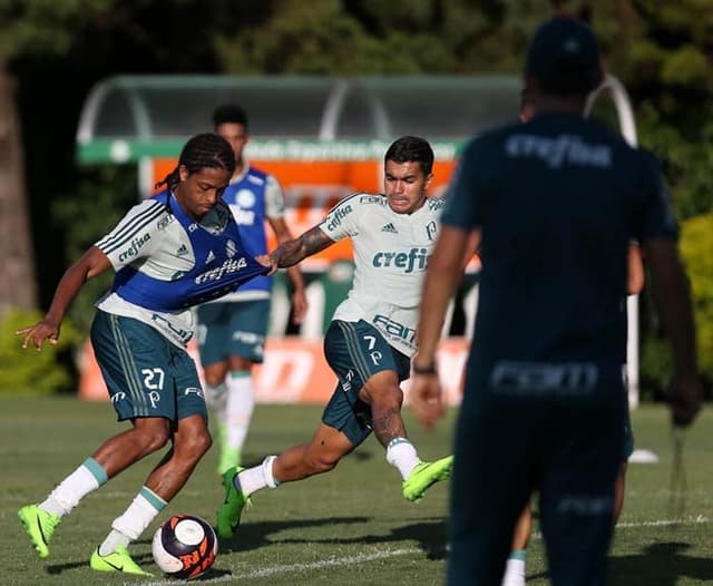 Treino do Palmeiras - Dudu e Keno