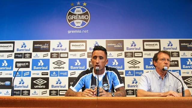 Apresentação Barrios no Grêmio