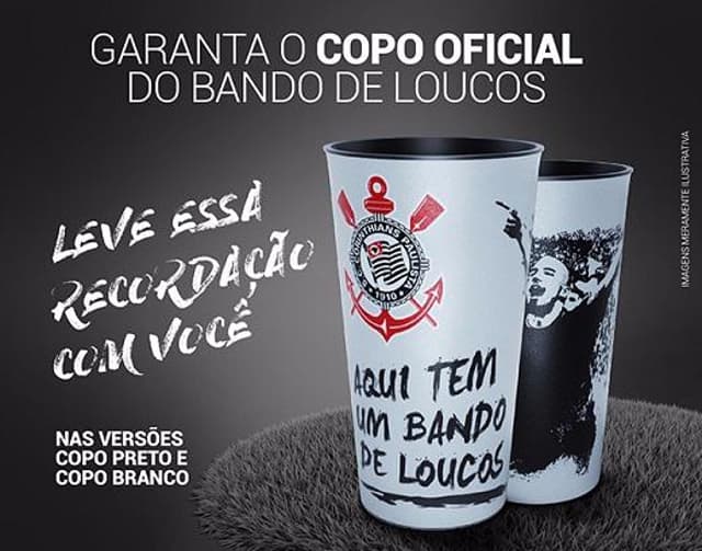 Copos serão comercializados em todos os jogos da Arena Corinthians