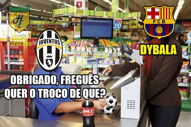 Barcelona foi alvo de memes após perder para Juventus por 3 a 0, em Turim