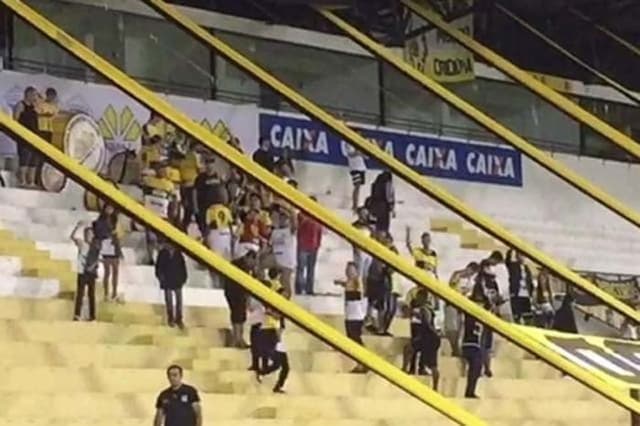 Torcida do Criciúma - em jogo contra a Chapecoense ontem