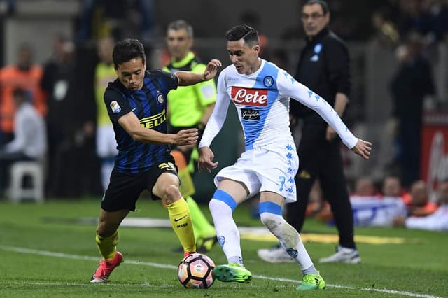 Callejón e Nagatomo - Inter de Milão x Napoli