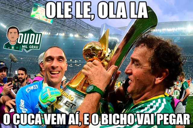 Torcedores fizeram piadas com a saída de Eduardo Baptista do comando do Palmeiras