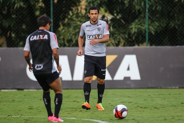 Fred, em treinamento do Atlético-MG na Cidade do Galo