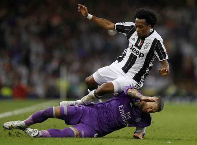 Juventus x Real Madrid - Sergio Ramos e Cuadrado