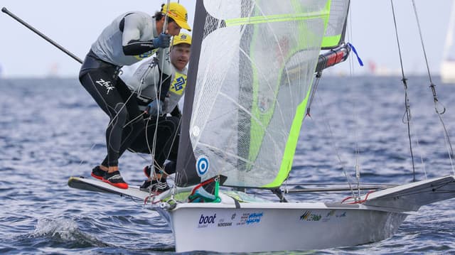 Scheidt e Borges em ação em Kiel