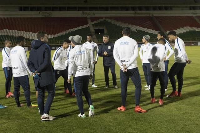 Treino do Corinthians na Colômbia