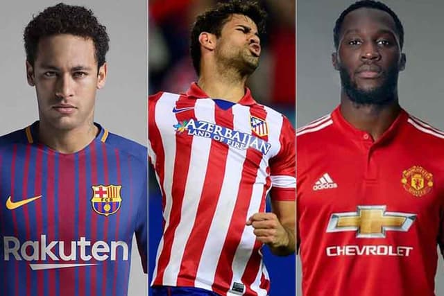 Neymar, Diego Costa e Lukaku: o brasileiro pode deixar o Barça e partir rumo ao PSG; Diego Costa está próximo de retornar ao Atlético de Madrid, enquanto Lukaku chega para ser 'o cara' do United. Veja todos abaixo