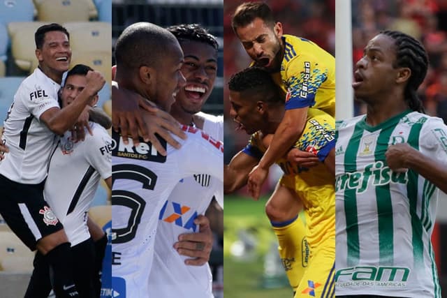 Em nove jogos pela 16ª rodada do Brasileirão no fim de semana, cinco visitantes venceram: Chapecoense, Palmeiras, Corinthians, Vasco e Ponte Preta. Quatro dos cinco primeiros colocados triunfaram: Timão (1º), Santos (3º), Flamengo (4º) e Verdão (5º). O Grêmio (2º) fecha a rodada nesta segunda, às 20h, contra o São Paulo, no Morumbi...