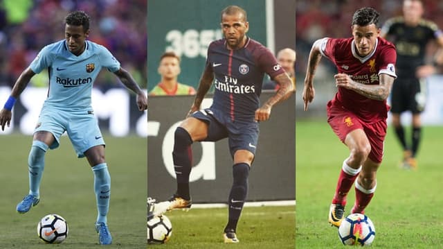 Neymar, Daniel Alves e Coutinho - Confira os balanços abaixo