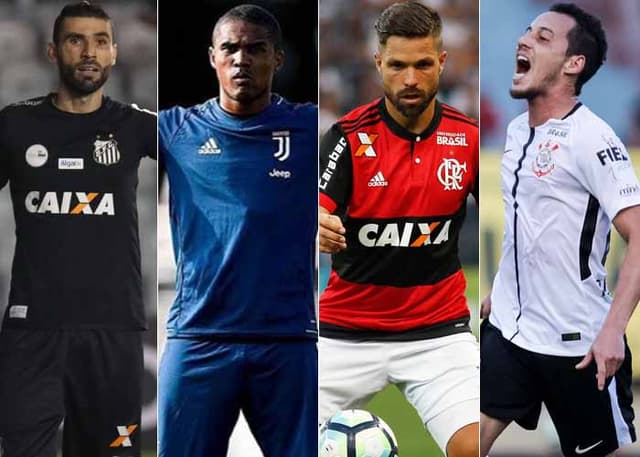 Montagem - Vanderlei, Douglas Costa, Diego e Rodriguinho