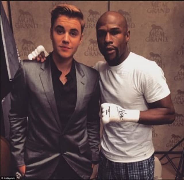 Justin Bieber e Floyd Mayweather