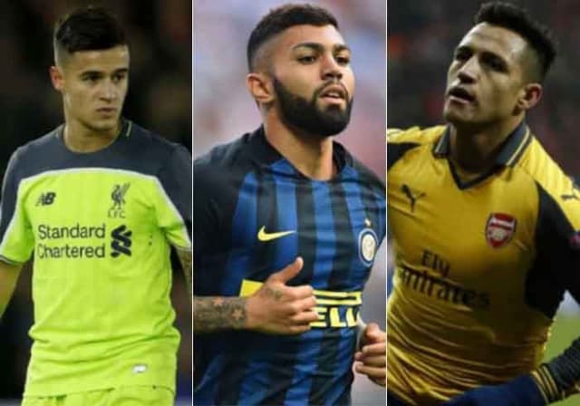 Coutinho pode trocar o Liverpool pelo Barça, Gabigol não sabe se fica na Inter de Milão ou se vai embora, e Sánchez deve trocar o Arsenal por algum rival inglês