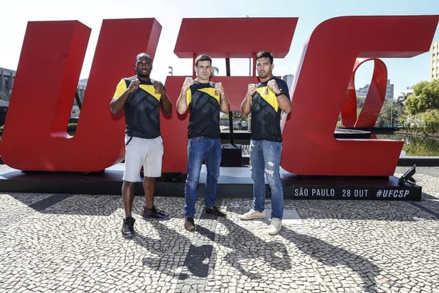 Lyoto Machida, Derek Brunson e Demian Maia promovem o UFC em São Paulo