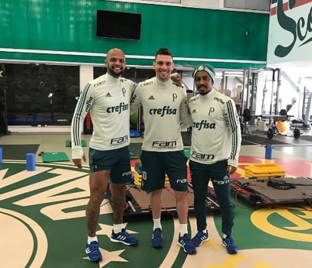 Felipe Melo, Moisés e Arouca, em julho