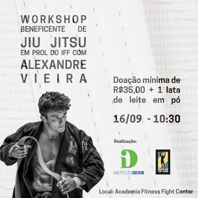 Workshop beneficente de jiu jitsu arrecada fundos em prol de pessoas com doenças hereditárias e progressivas