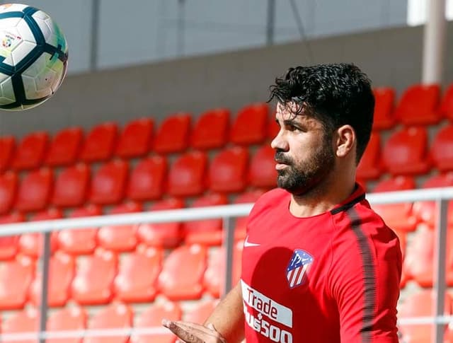 Diego Costa treina pela 1ª vez no Atlético