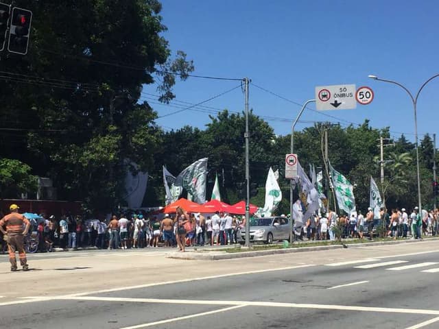 Protesto torcida do Palmeiras