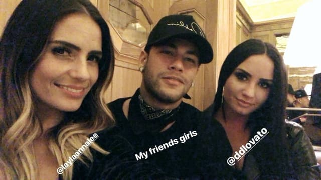 Neymar, Demi Lovato e Layla Anna-Lee