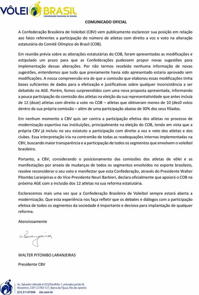 Comunicado Oficial