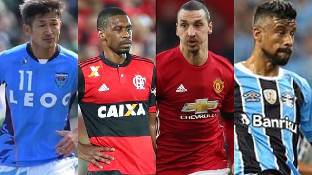 Kazu, Juan, Ibrahimovic e Leo Moura são alguns dos veteranos que ainda se destacam no futebol